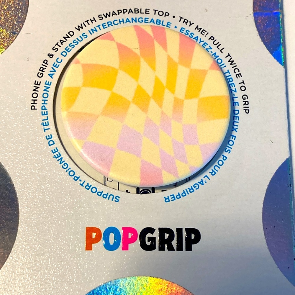PopSocket PopGrip Swappable Sunset Checker - Picture 2 of 3